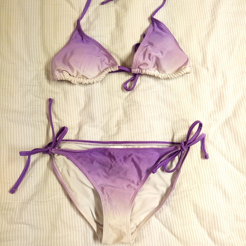 Purple & White Xhilaration Bikini